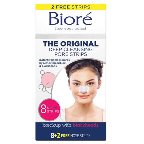 Bioré Original Blackhead Remover Strips, Deep Cleansing Nose 